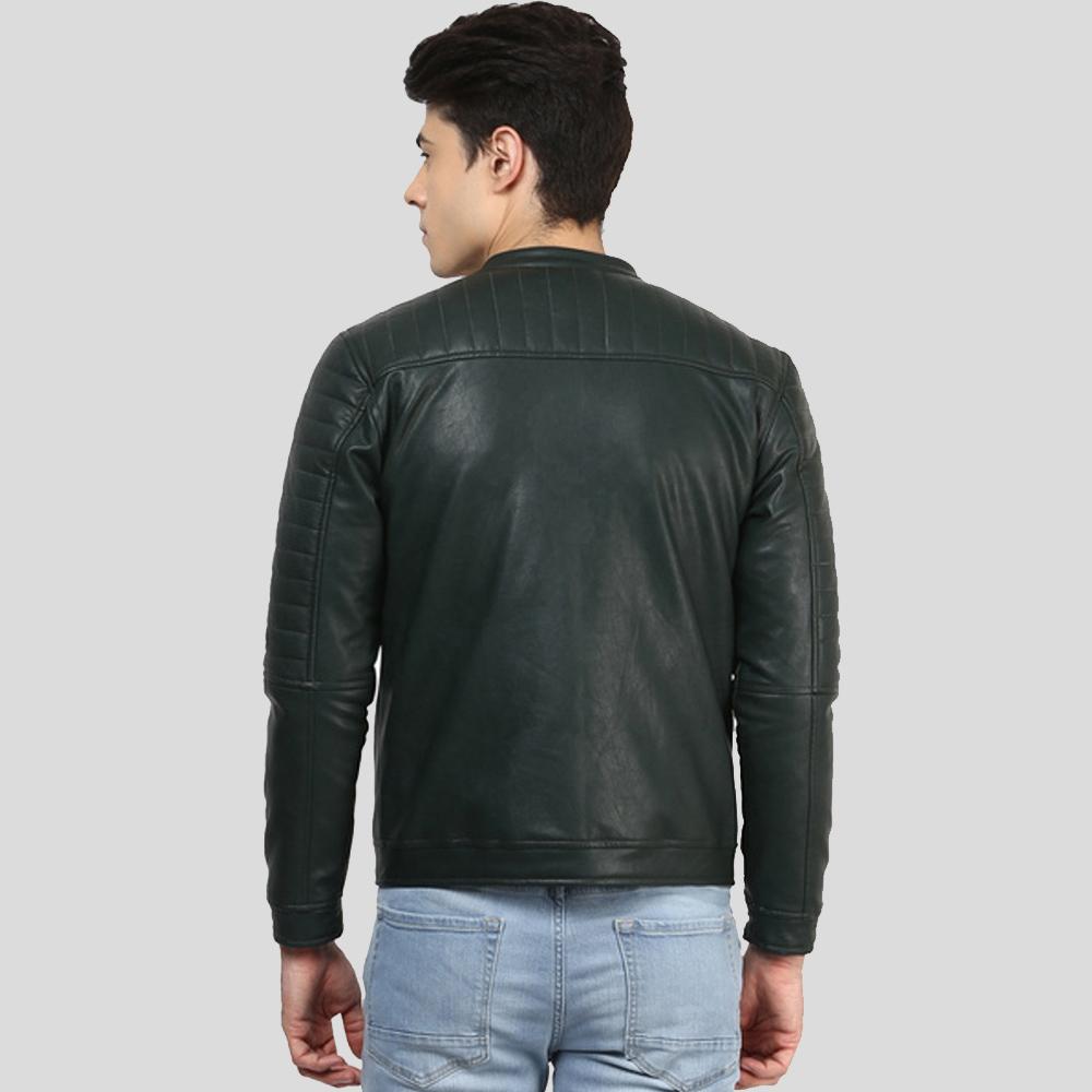 • black lambskin leather texture detail
