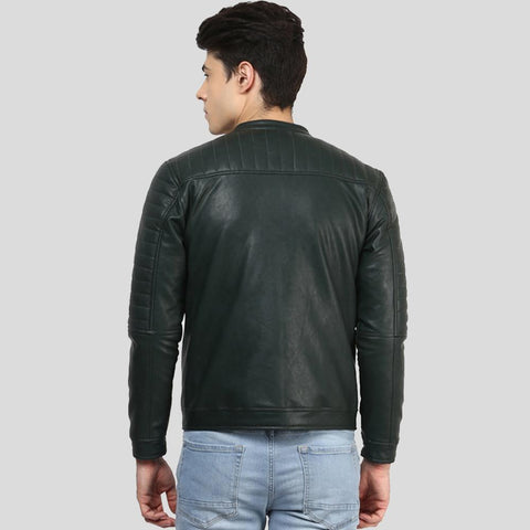 • black lambskin leather texture detail
