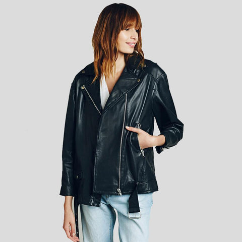 • womens moto jacket side angle

