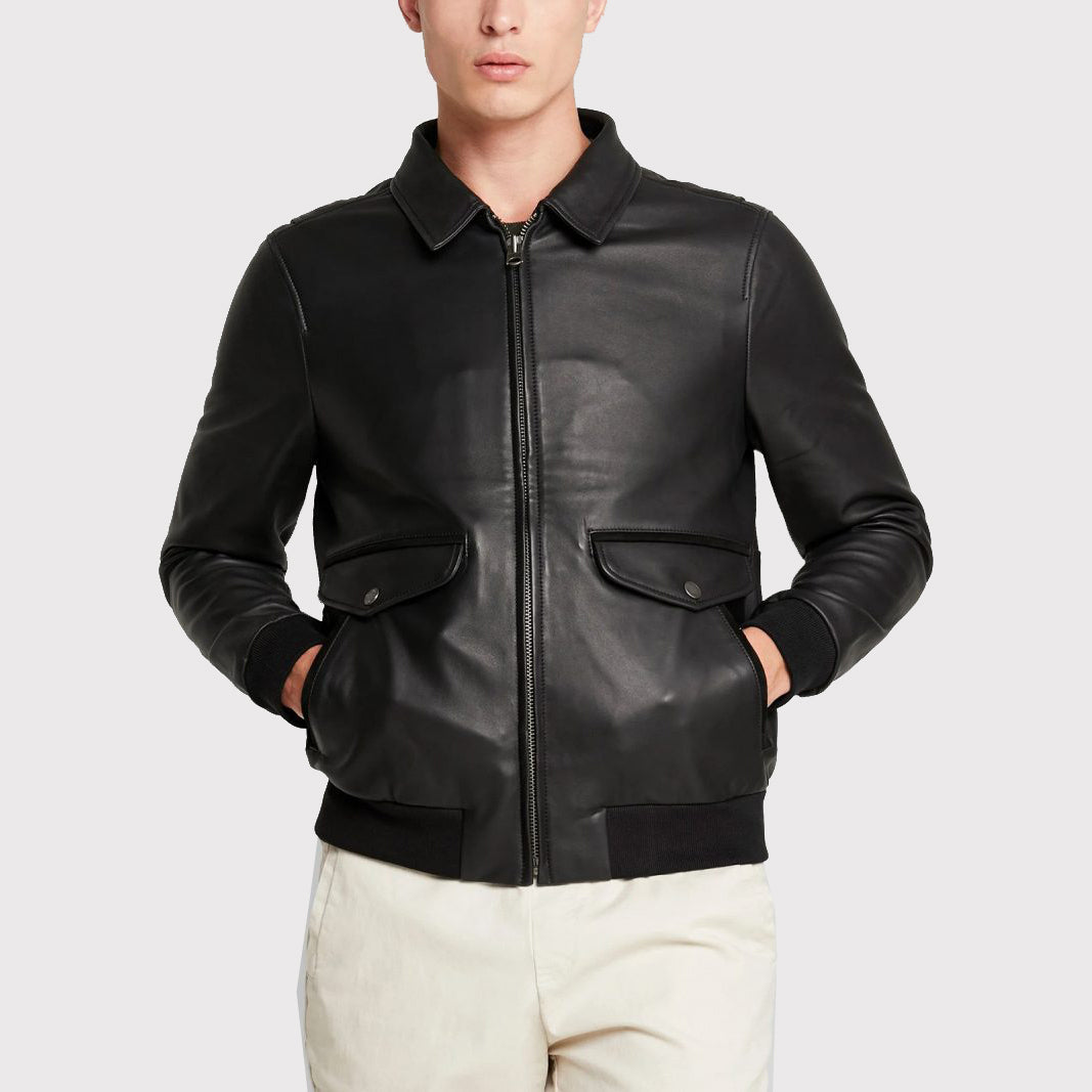 Biker Men Lambskin Leather Jacket - AMSEL LEATHERS