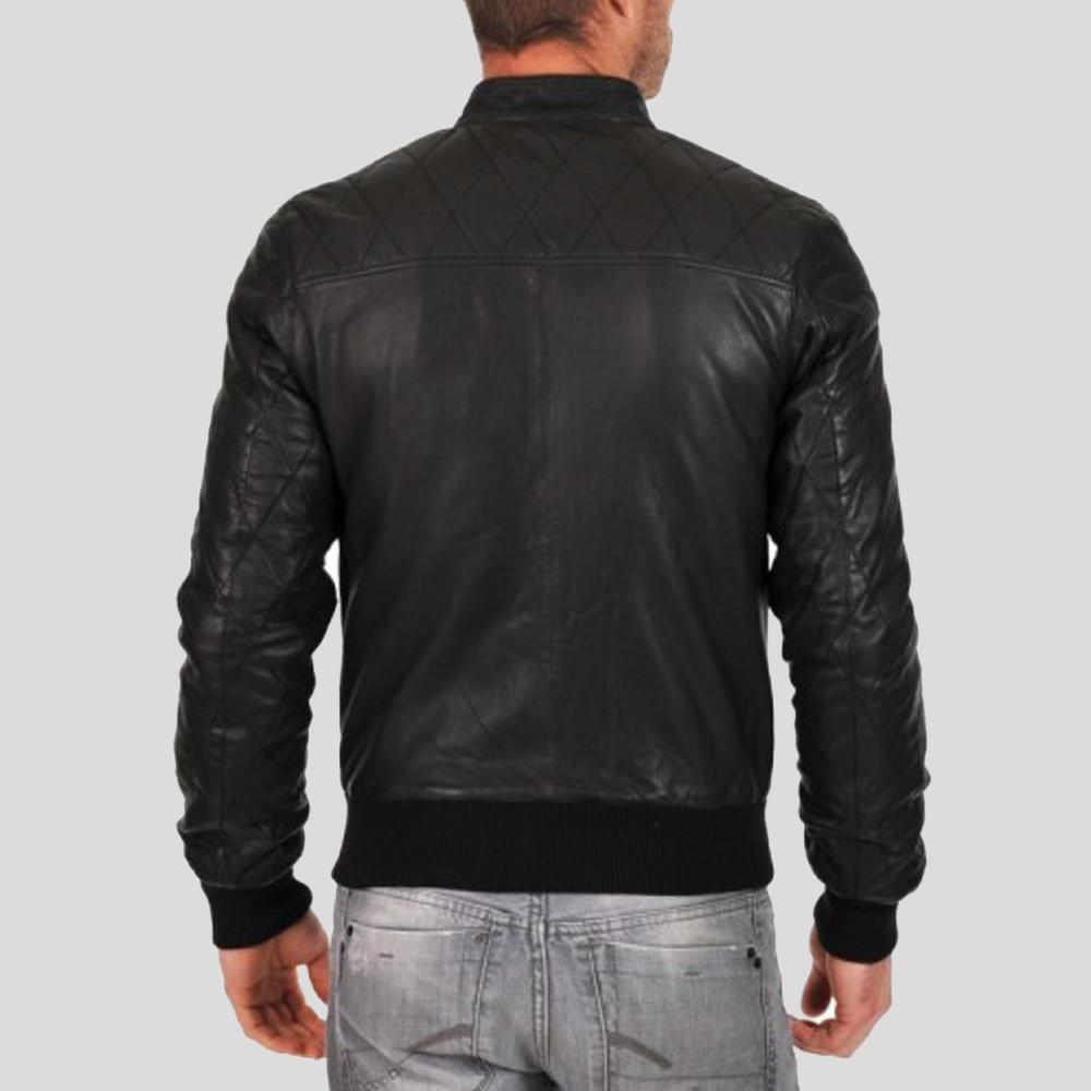 • black lambskin leather texture detail
