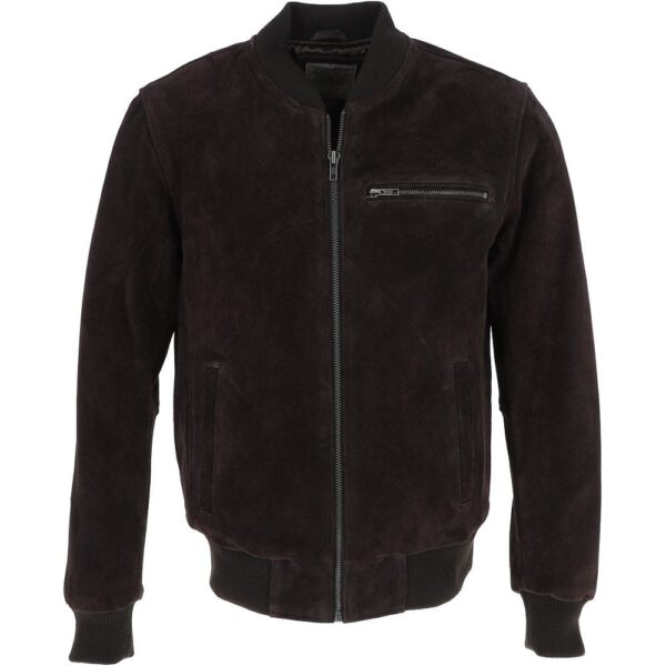 BlackShadow Suede Bomber Jacket Men's - AMSEL LEATHERS