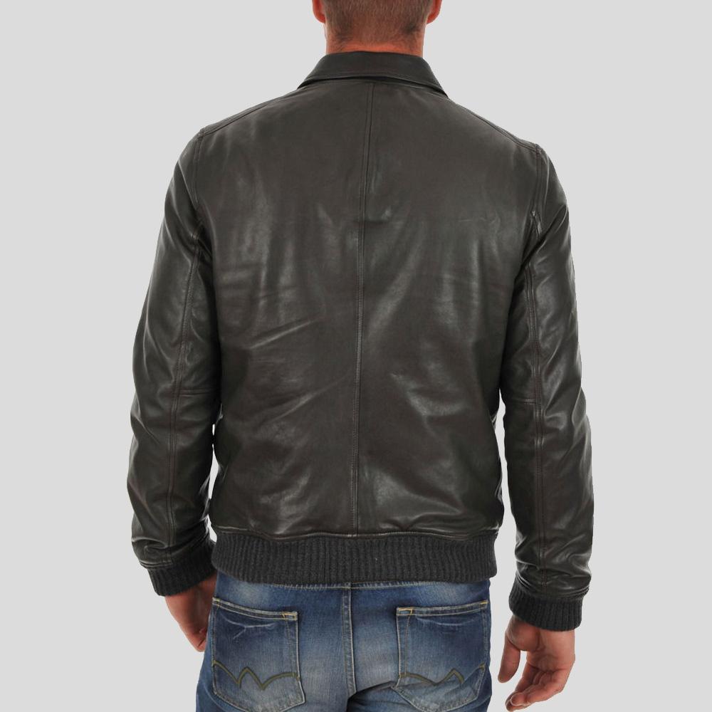 • black lambskin leather texture detail

