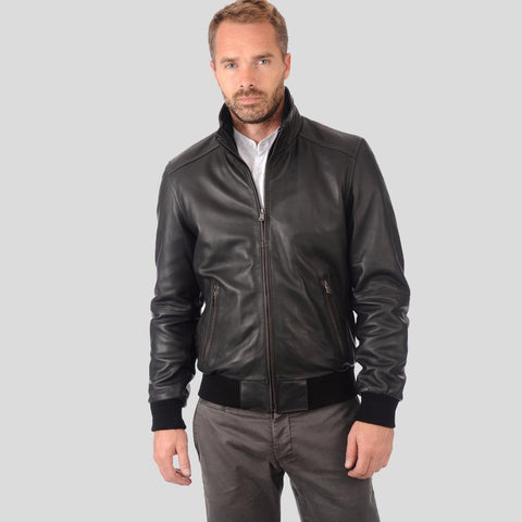 • black lambskin leather texture detail
