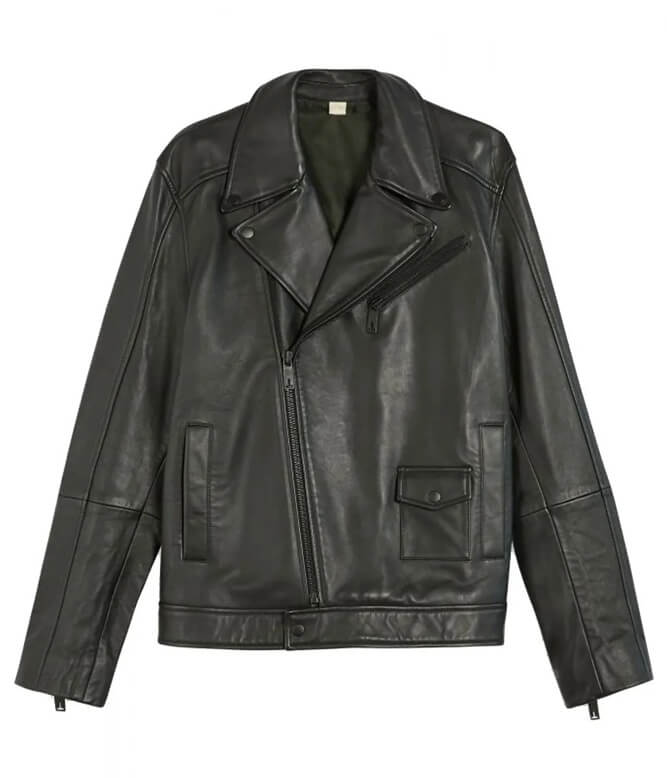 Men’s Classic Carve Black Leather Motorcycle Jacket - AMSEL LEATHERS