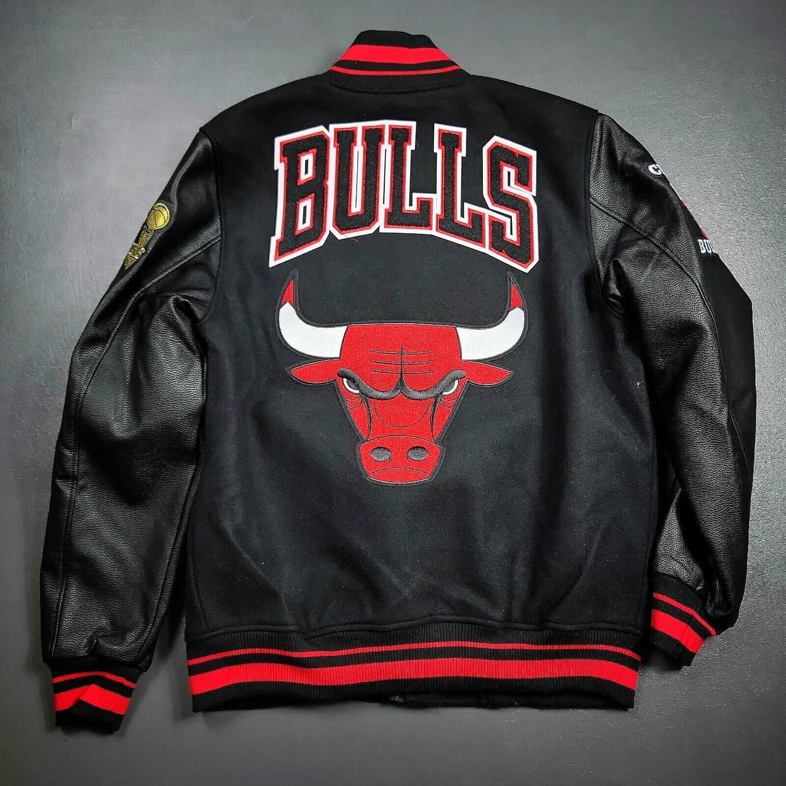 Chicago Bulls Men's Varsity Wool Leather Jacket - AMSEL LEATHERS