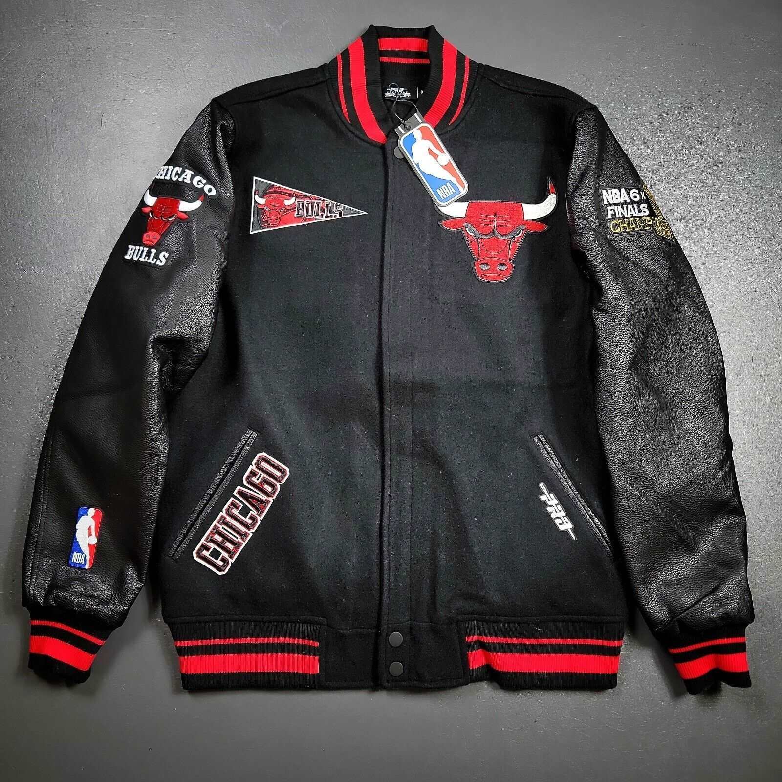 Chicago Bulls Men's Varsity Wool Leather Jacket - AMSEL LEATHERS