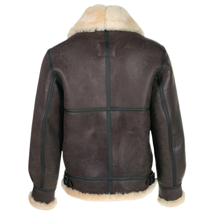 Classic B-3 Sheepskin Leather Bomber Jacket - AMSEL LEATHERS