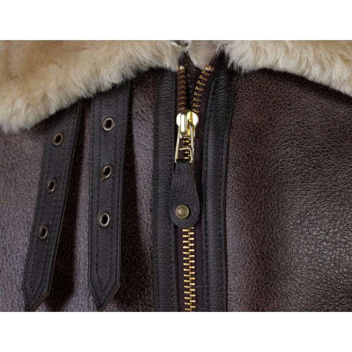 Classic B-3 Sheepskin Leather Bomber Jacket - AMSEL LEATHERS