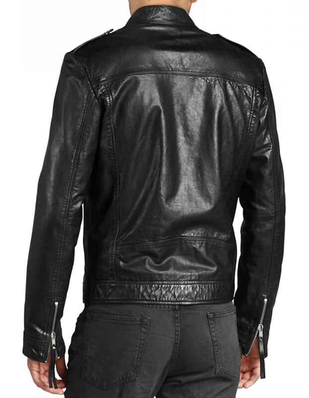 Classic Black Leather Jacket for Men - AMSEL LEATHERS