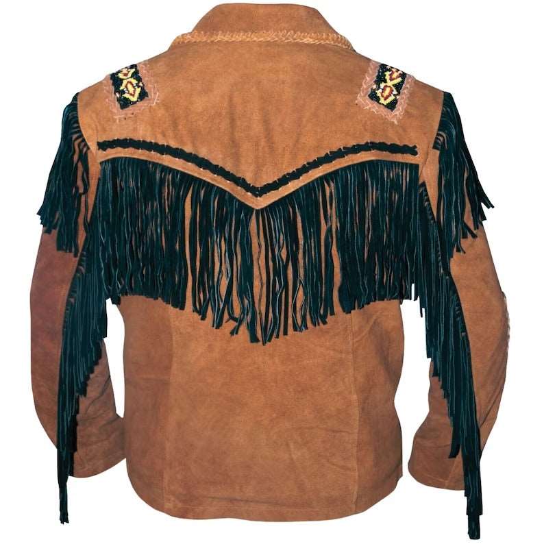 Cowboy Western Fringed Leather Jacket - AMSEL LEATHERS