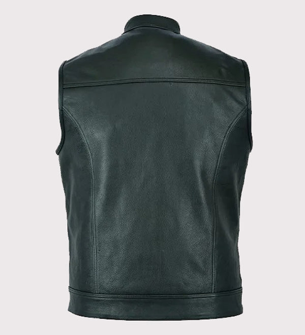 Personalized Biker Leather Waistcoat - Your Style, Your Way - AMSEL LEATHERS