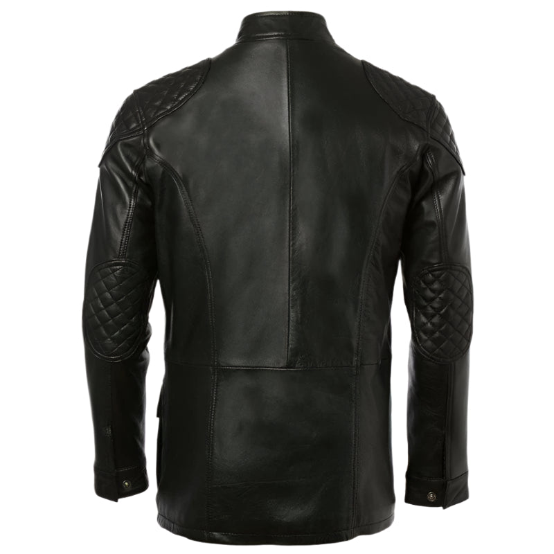 Exclusive Black Leather Coat for Men – Premium Quality & Stylish - AMSEL LEATHERS