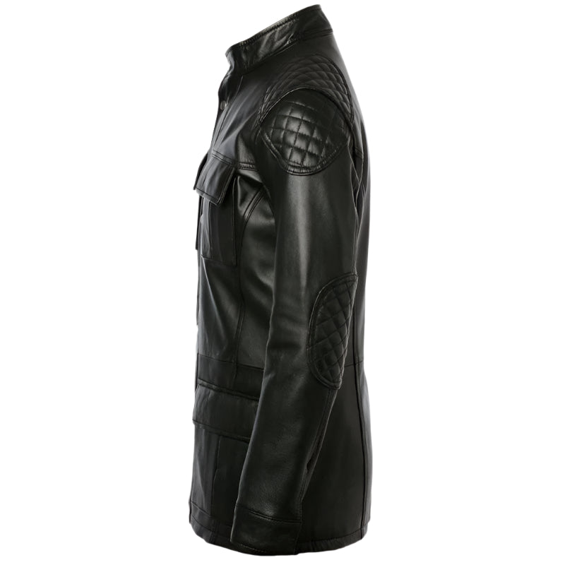 Exclusive Black Leather Coat for Men – Premium Quality & Stylish - AMSEL LEATHERS