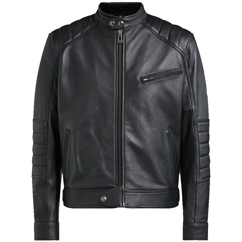 Fashion Belstaff Riser Leather Jacket Black - AMSEL LEATHERS