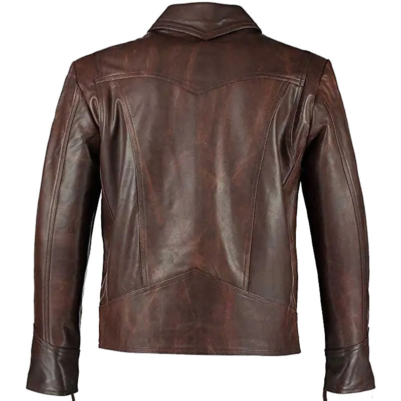 Fashion Logan Wolverine Vintage Brown Leather Jacket - AMSEL LEATHERS