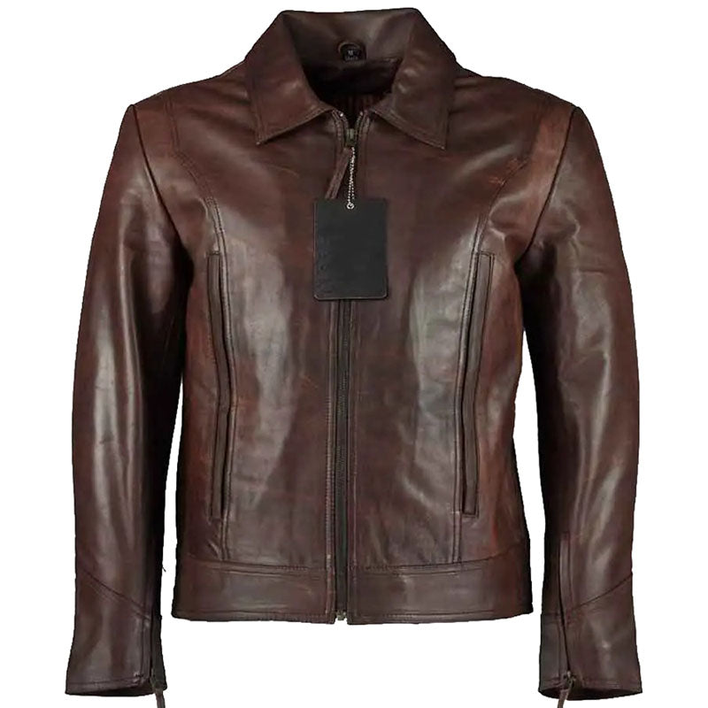 Fashion Logan Wolverine Vintage Brown Leather Jacket - AMSEL LEATHERS