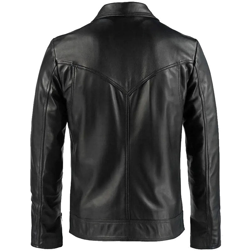 Fashion Men's Drifter Black Leather Jacket - AMSEL LEATHERS