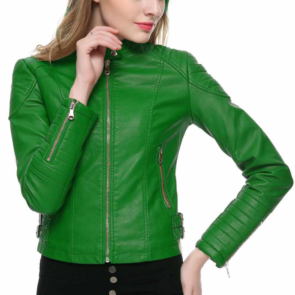 Women Slim Fit Motorcycle Fashion Leather Jackets - AMSEL LEATHERS