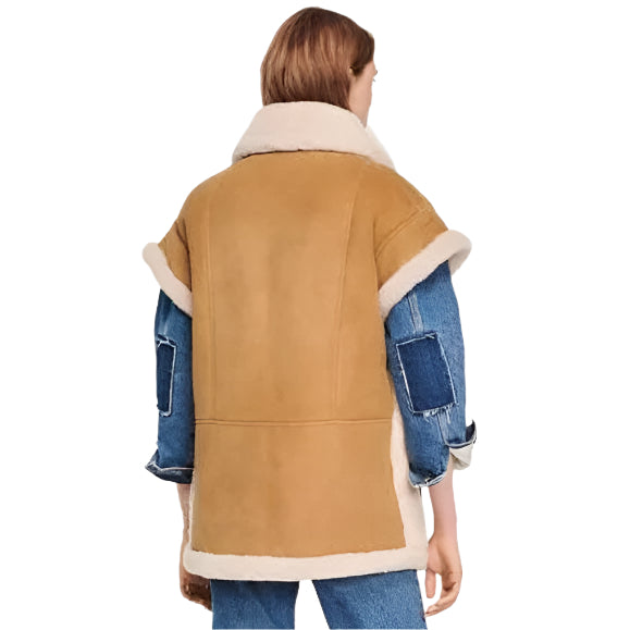 High-Quality Vintage Women's Shearling Vest - AMSEL LEATHERS