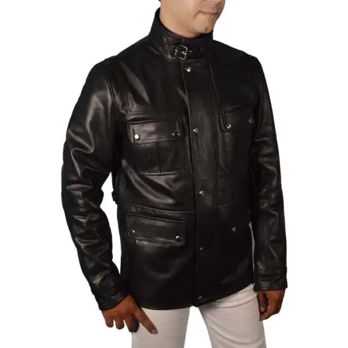 24 Live Another Day Jack Bauer Black Leather Jacket - AMSEL LEATHERS