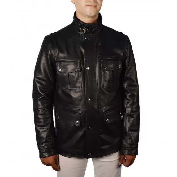 24 Live Another Day Jack Bauer Black Leather Jacket - AMSEL LEATHERS