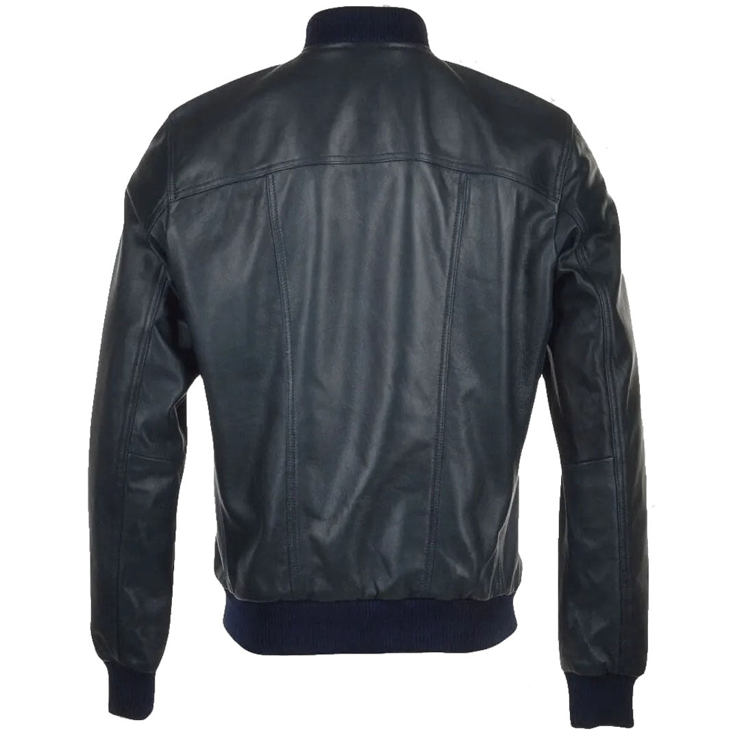 Latest Fashion Men's Zinc Leather Bomber Jacket - AMSEL LEATHERS