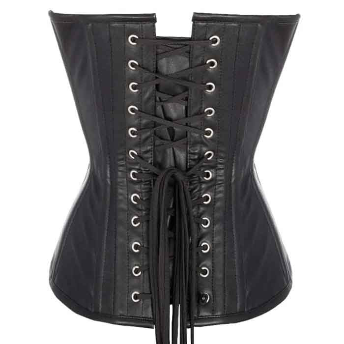 Leather Corset with Criss Cross Lacing - AMSEL LEATHERS