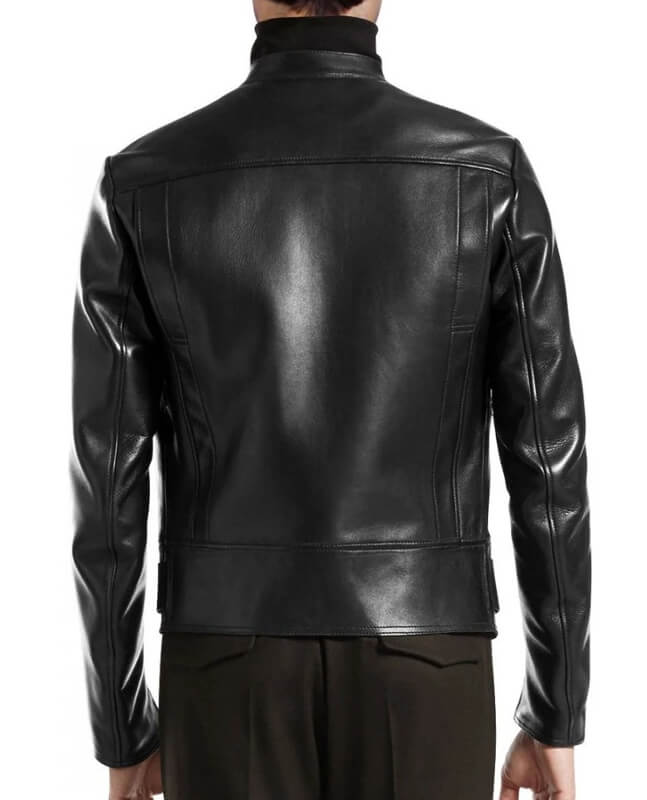 Lightweight Black Leather Riding Jacket for Men - AMSEL LEATHERS