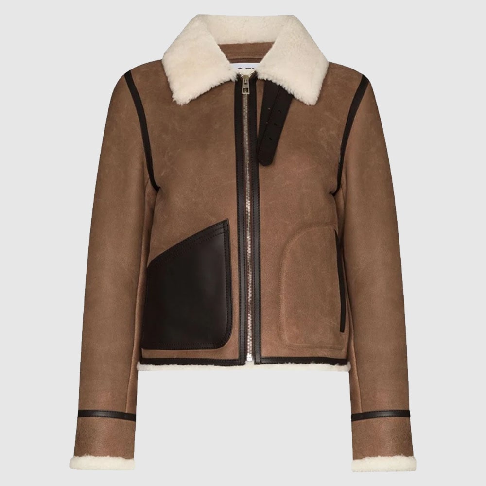 LOEWE Shearling Aviator Jacket for Women - AMSEL LEATHERS