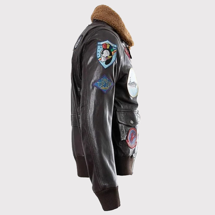 Maverick's Leather Jacket Replica - Top Gun - AMSEL LEATHERS