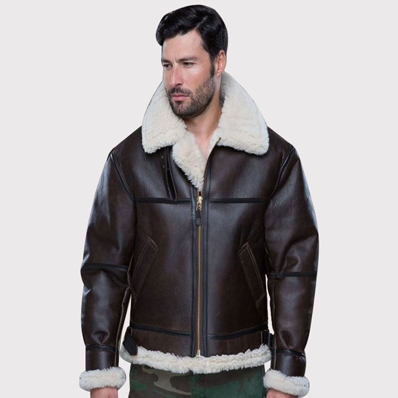 Men's B3 Shearling Bomber Jacket - AMSEL LEATHERS