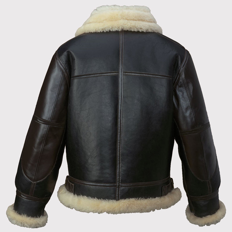 Men's Black B3 Bomber Flying Leather Jacket - AMSEL LEATHERS