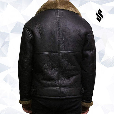 Men's Aviator RAF B3 shearling sheepskin Flying Bomber jacket
