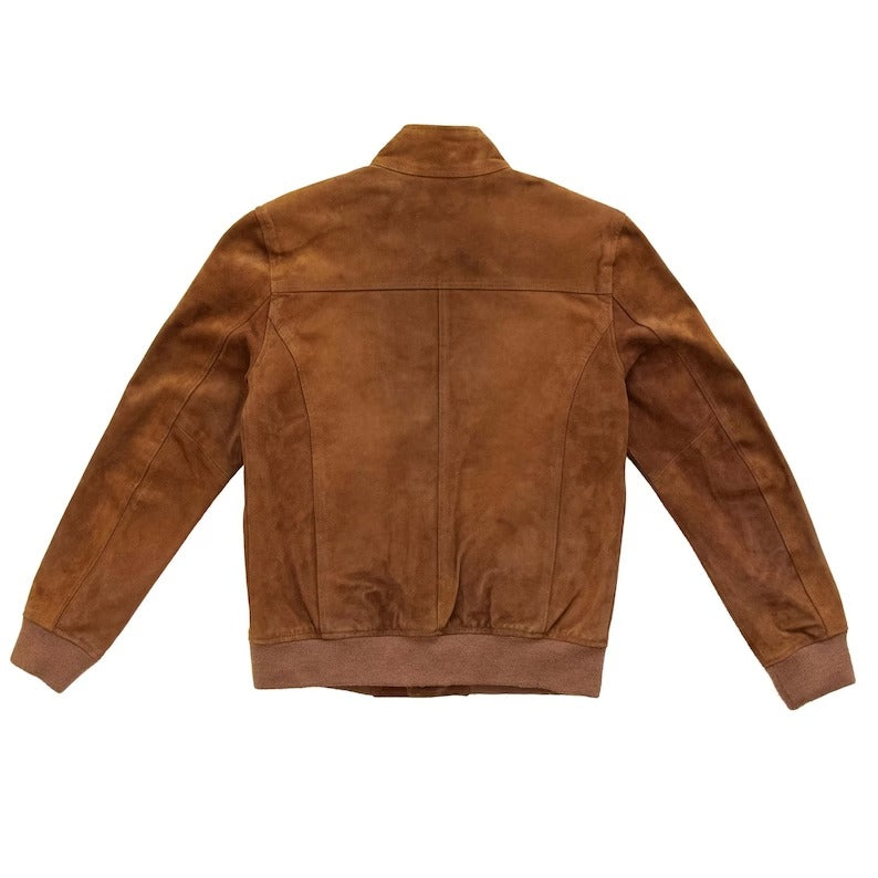 Men's A-1 Flight Suede Leather Bomber Jacket - AMSEL LEATHERS