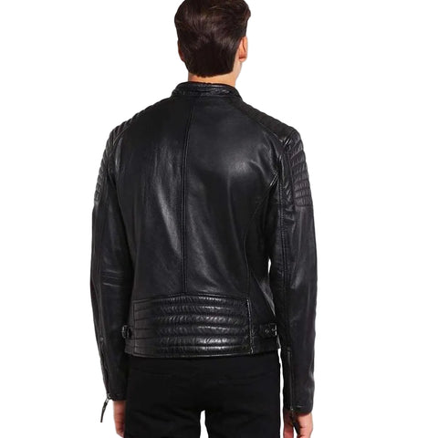 • black lambskin leather texture detail
