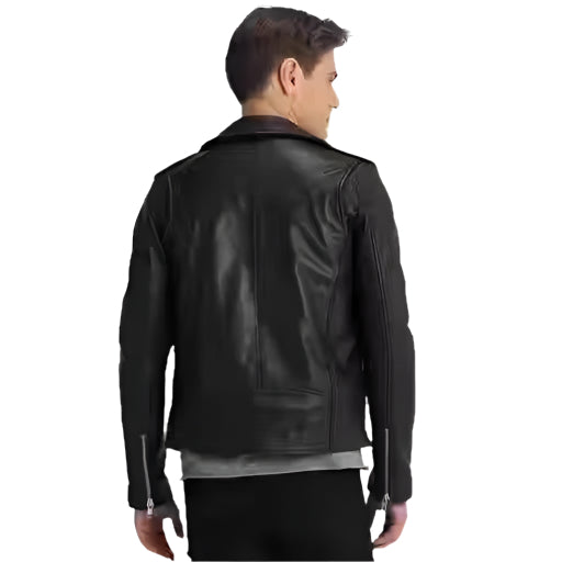 Men's Black Perfecto Biker Jacket - AMSEL LEATHERS