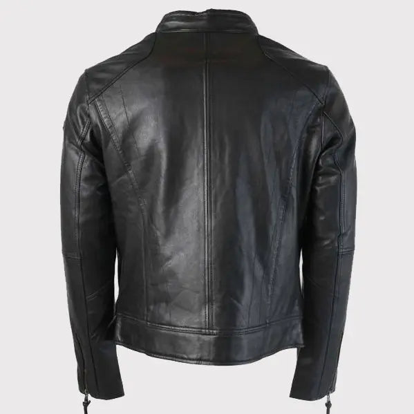 Men's Black Quilted Leather Perfecto Jacket Amsel Leathers