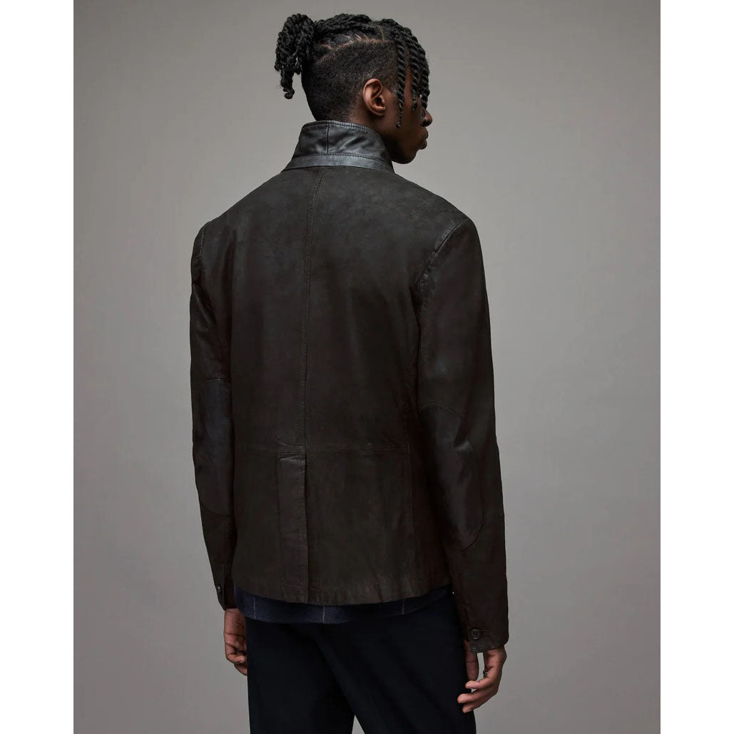 Men's Black Suede Leather Blazer - AMSEL LEATHERS