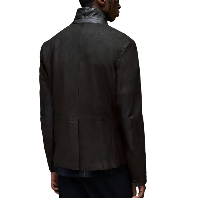 Men’s Black Suede Leather Blazer - AMSEL LEATHERS