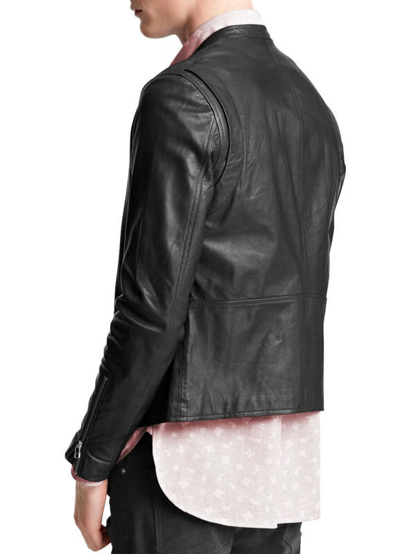 Men’s Classic Casual Black Leather Jacket - AMSEL LEATHERS