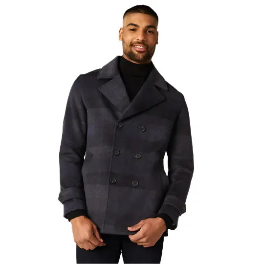 Men's Dark Navy Wool Peacoat - AMSEL LEATHERS