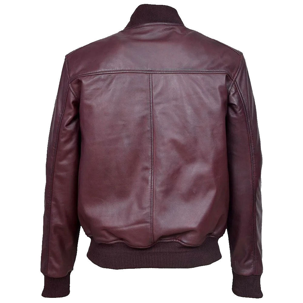 Men's Fashion Real Lambskin Leather Bomber Jacket - AMSEL LEATHERS