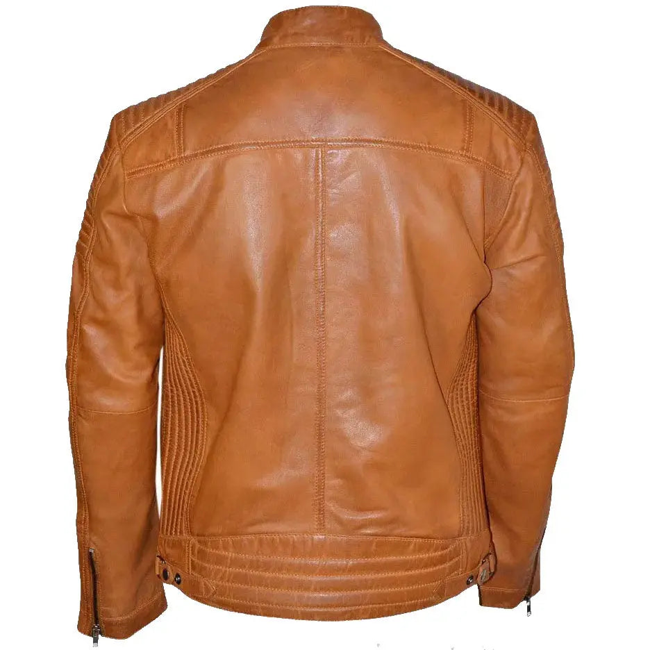 Men's Fashion Real Lambskin Leather Jacket Amsel Leathers