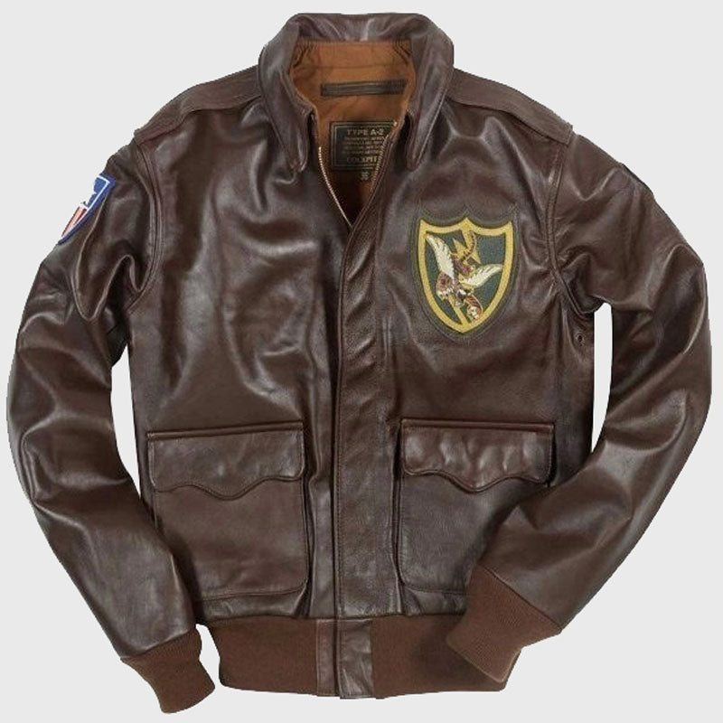 Mens Flying Tigers A-2 Fighter Group Leather Jacket - AMSEL LEATHERS