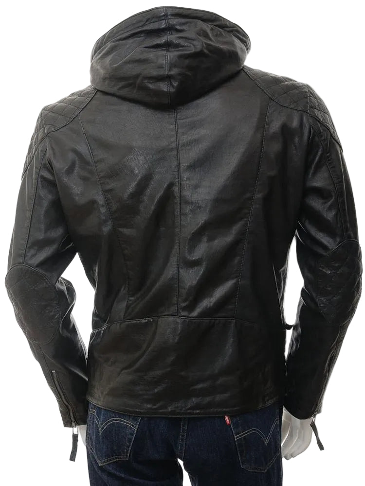 • black lambskin leather texture detail
