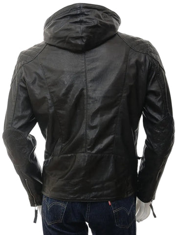 • black lambskin leather texture detail
