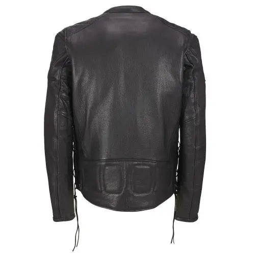 Men's Genuine Lambskin Bomber Leather Jacket in Black WL101 Amsel Leathers