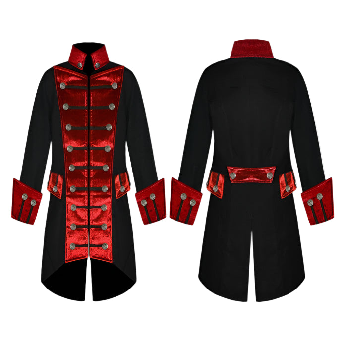 Gothic Steampunk Pirate Coat for Men - AMSEL LEATHERS