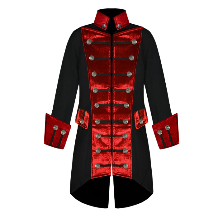 Gothic Steampunk Pirate Coat for Men - AMSEL LEATHERS